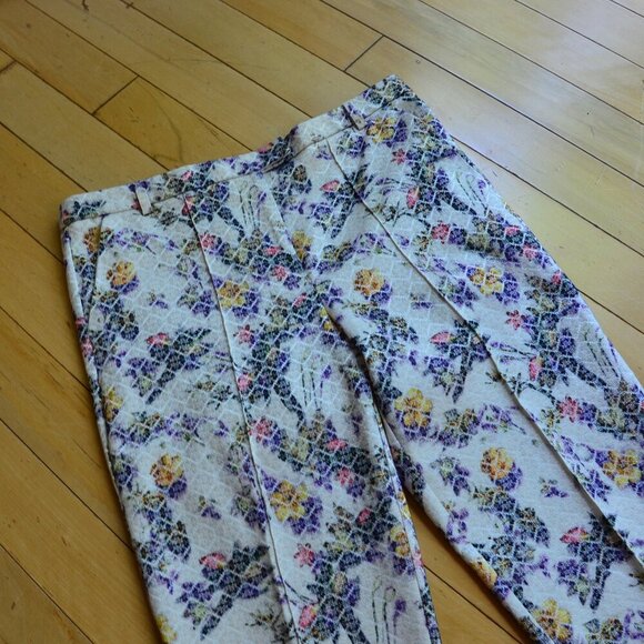 Topshop Jacquard Floral Cigarette Trousers US8 - Picture 3 of 13
